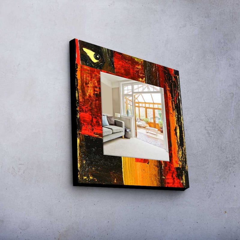 Koristepeili 50x50 cm - Monivärinen - Sisustustuotteet - Peili - Eteispeili