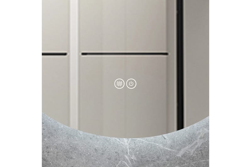 Kylpyhuoneen pyöreä peili 60 cm LED-valaistuksella ja huurteenestolla - Lyfco - Sisustustuotteet - Peili - Eteispeili