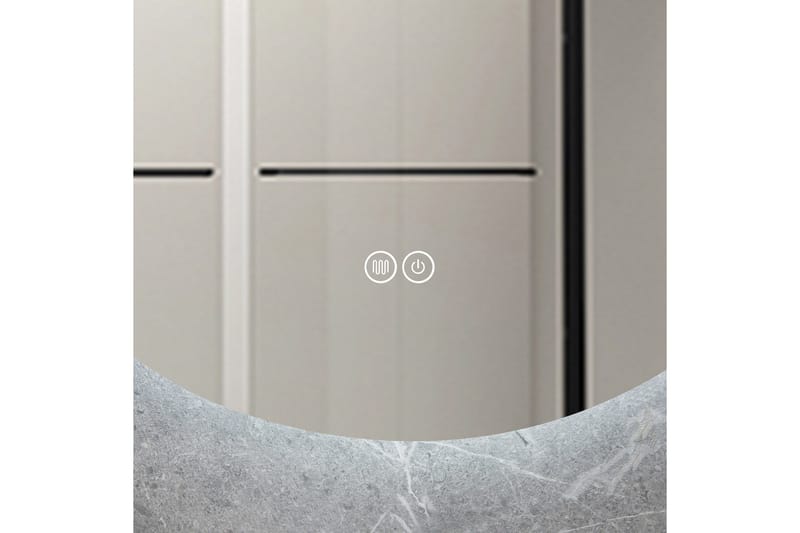 Kylpyhuoneen pyöreä peili 60 cm LED-valaistuksella ja huurteenestolla - Lyfco - Sisustustuotteet - Peili - Eteispeili