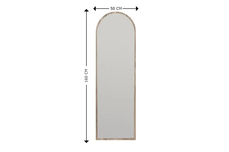 Peili Rusele 50 cm Suorakaide - Pähkinäpuu - Sisustustuotteet - Peili - Eteispeili