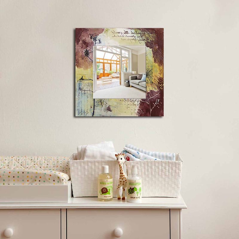 Sisustuspeili Krasnaja 50x50 cm Abstrakti - Pleksilasi/Monivärinen - Sisustustuotteet - Peili - Eteispeili