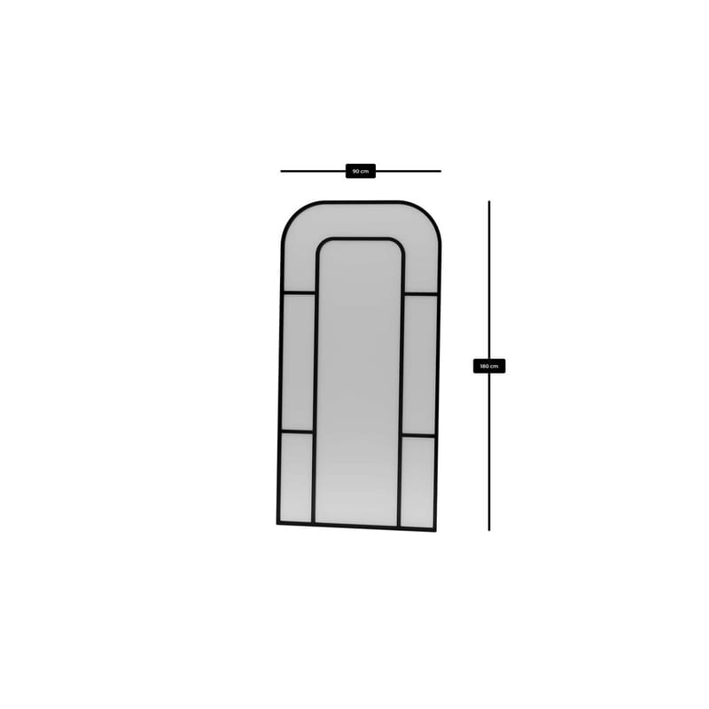 Faylen Lattiapeili 90 x 180 cm - Musta - Sisustustuotteet - Peili - Lattiapeili