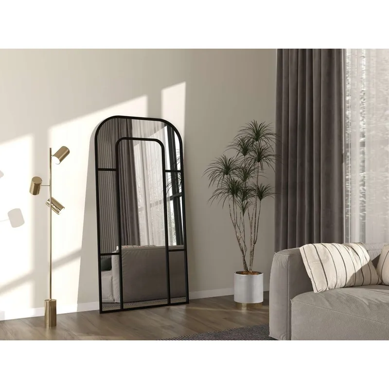 Faylen Lattiapeili 90 x 180 cm - Musta - Sisustustuotteet - Peili - Lattiapeili