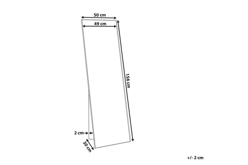 Golvspegel Beliani Beauvais Guld Silver - Sisustustuotteet - Peili - Lattiapeili