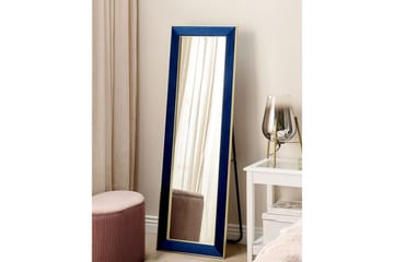 Golvspegel Beliani Lautrec Blå/guld blue||GOLD - Sisustustuotteet - Peili - Lattiapeili