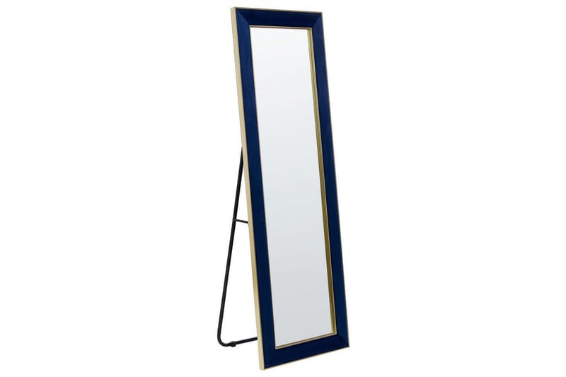 Golvspegel Beliani Lautrec Blå/guld blue||GOLD - Sisustustuotteet - Peili - Lattiapeili