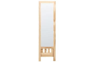 Golvspegel med hylla Beliani Luisant Light brown - Sisustustuotteet - Peili - Lattiapeili