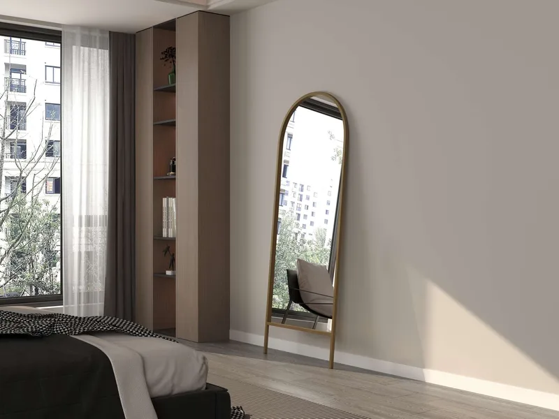 Halor lattiapeili 70x180 cm - Kulta - Sisustustuotteet - Peili - Lattiapeili