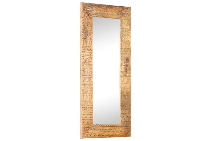 Käsinveistetty peili 110x50x11 cm täysi mangopuu - Ruskea - Sisustustuotteet - Peili