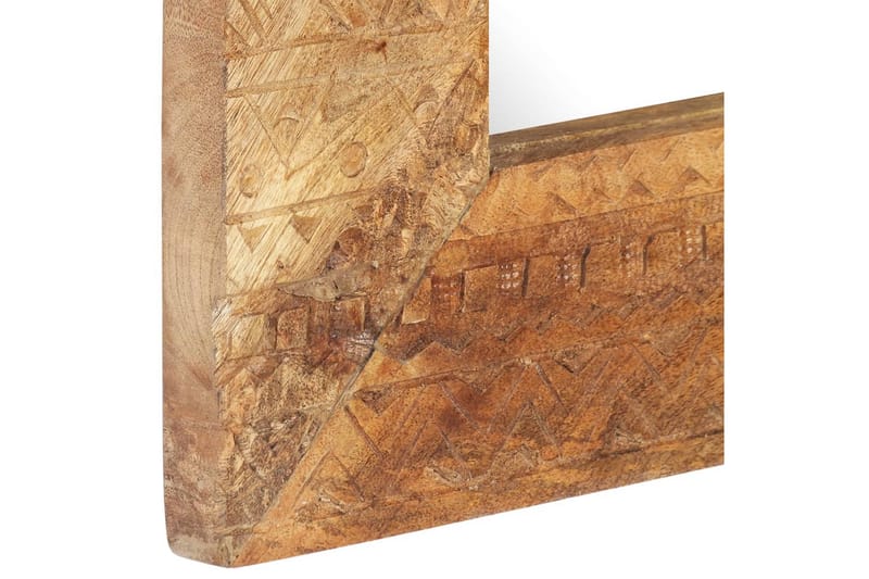 Käsinveistetty peili 110x50x11 cm täysi mangopuu - Ruskea - Sisustustuotteet - Peili