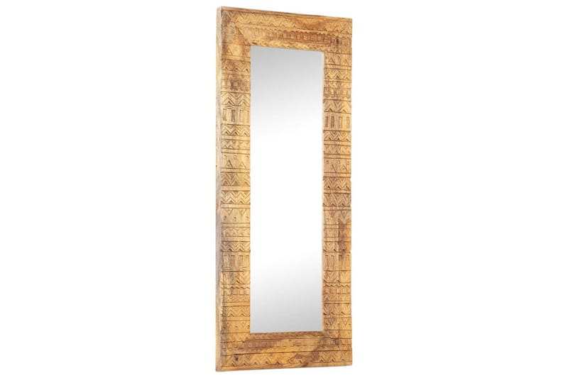Käsinveistetty peili 110x50x11 cm täysi mangopuu - Ruskea - Sisustustuotteet - Peili
