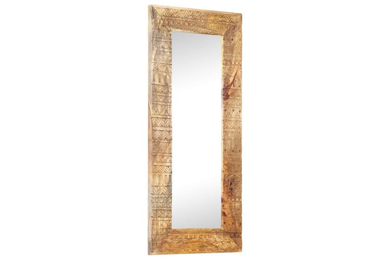 Käsinveistetty peili 110x50x11 cm täysi mangopuu - Ruskea - Sisustustuotteet - Peili