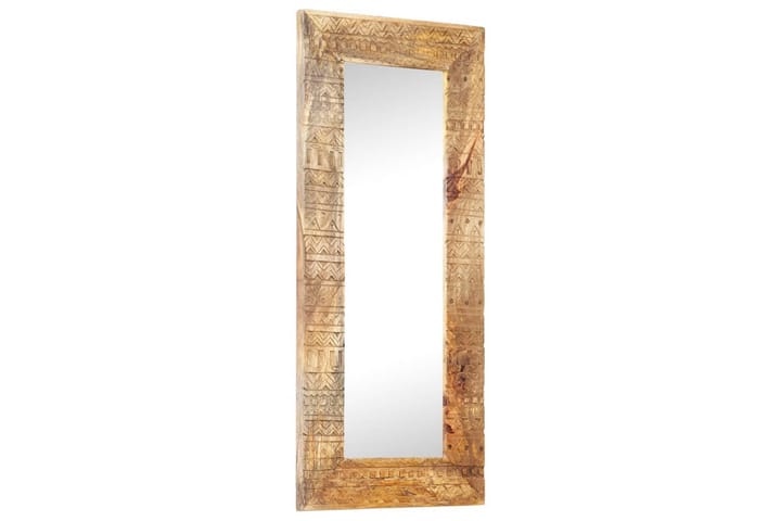 Käsinveistetty peili 110x50x11 cm täysi mangopuu - Ruskea - Peili - Eteispeili - Seinäpeili