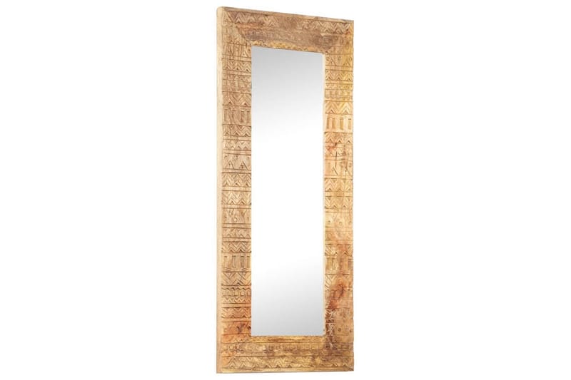 Käsinveistetty peili 110x50x11 cm täysi mangopuu - Ruskea - Sisustustuotteet - Peili