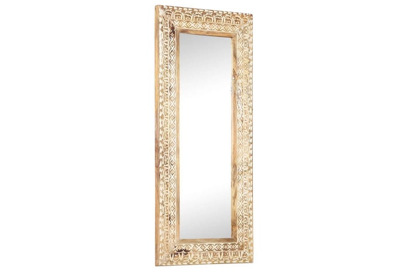 Käsinveistetty peili 110x50x11 cm täysi mangopuu - Ruskea - Sisustustuotteet - Peili
