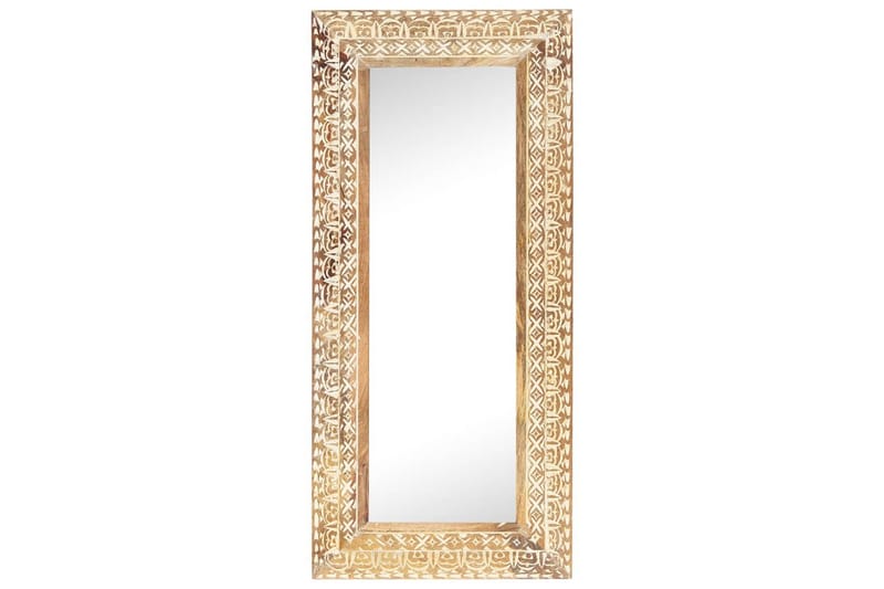 Käsinveistetty peili 110x50x11 cm täysi mangopuu - Ruskea - Sisustustuotteet - Peili