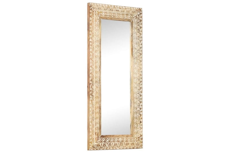 Käsinveistetty peili 110x50x11 cm täysi mangopuu - Ruskea - Sisustustuotteet - Peili