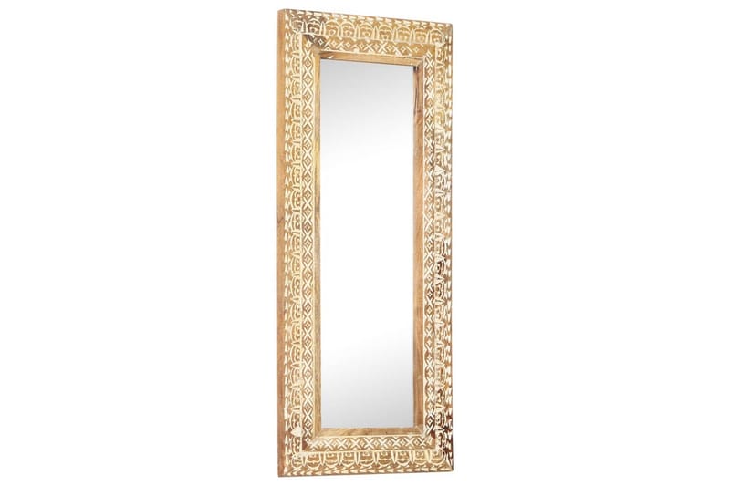 Käsinveistetty peili 110x50x11 cm täysi mangopuu - Ruskea - Sisustustuotteet - Peili