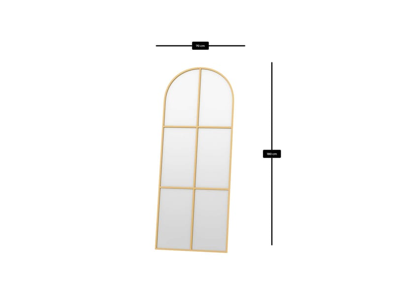 Kavor lattiapeili 70x180 cm - Kulta - Sisustustuotteet - Peili - Lattiapeili