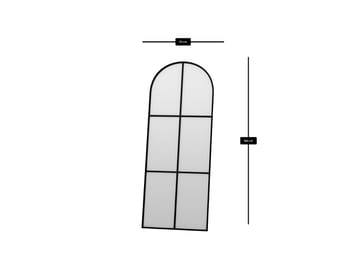 Kavor lattiapeili 70x180 cm - Musta - Sisustustuotteet - Peili - Lattiapeili