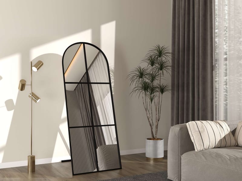 Kavor lattiapeili 70x180 cm - Musta - Sisustustuotteet - Peili - Lattiapeili