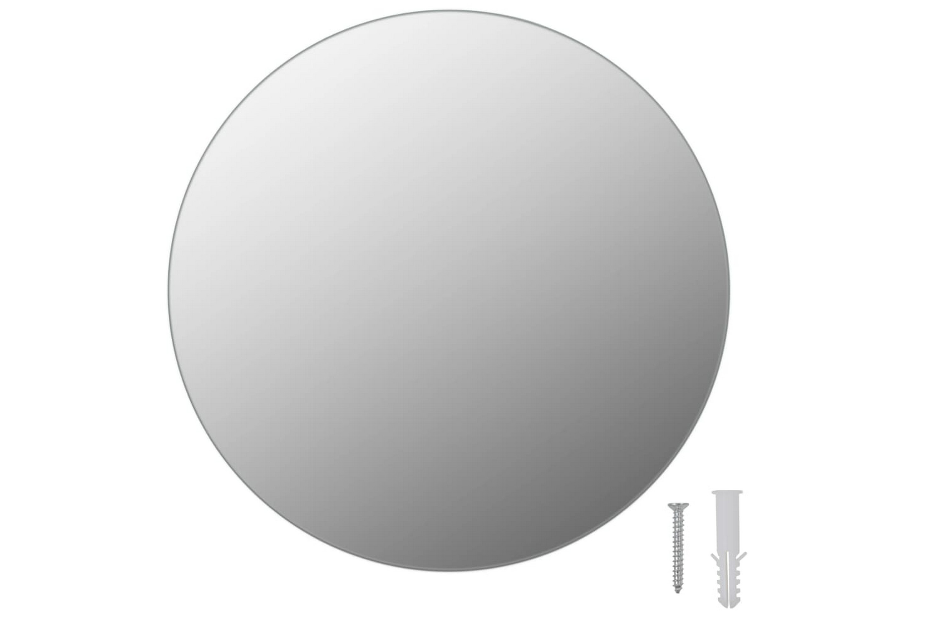 Kehyksetön peili pyöreä 30 cm lasi - Hopea