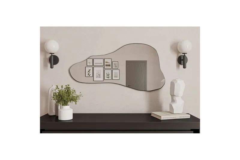 Kelon Seinälle ripustettava peili 60 cm - Musta - Sisustustuotteet - Peili