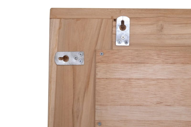 Koristeellinen Peili Tiikki 90x60 cm Suorakaide - Ruskea - Sisustustuotteet - Peili