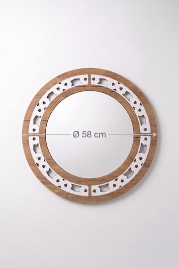 Koristeellinen puupeili Homitis Armona-peili (Ø58 cm) wenge - Sisustustuotteet - Peili