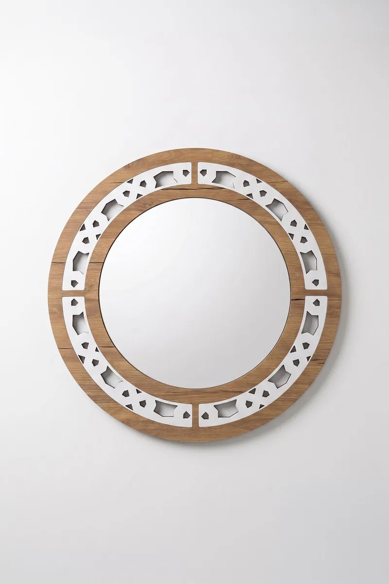 Koristeellinen puupeili Homitis Armona-peili (Ø58 cm) wenge, undefined