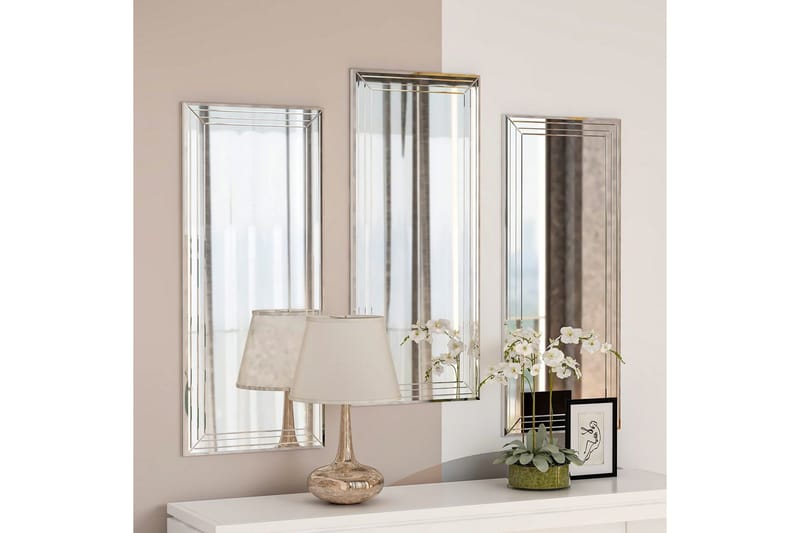 Koristeellinen peilisetti (3 osaa) Heba Neom Läpinäkyvä - Monivärinen - Sisustustuotteet - Peili