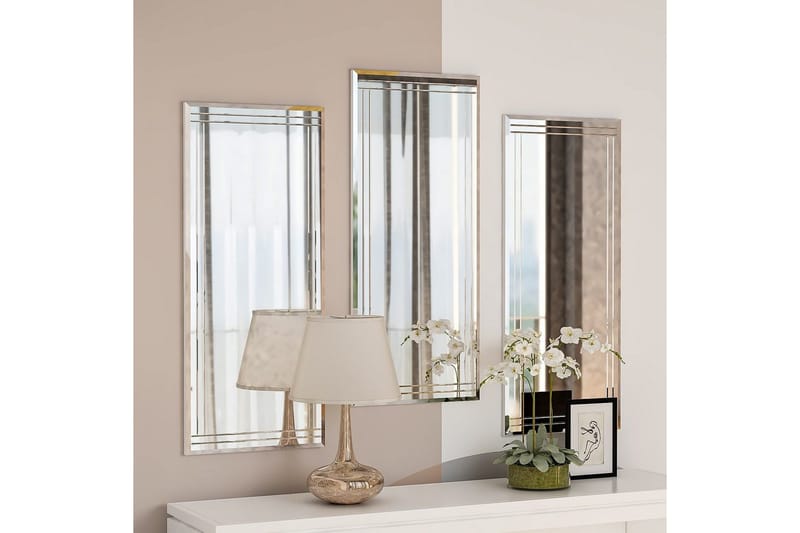 Koristeellinen peilisetti (3 osaa) Heba Buhem Läpinäkyvä - Norsunluunvalkoinen - Sisustustuotteet - Peili