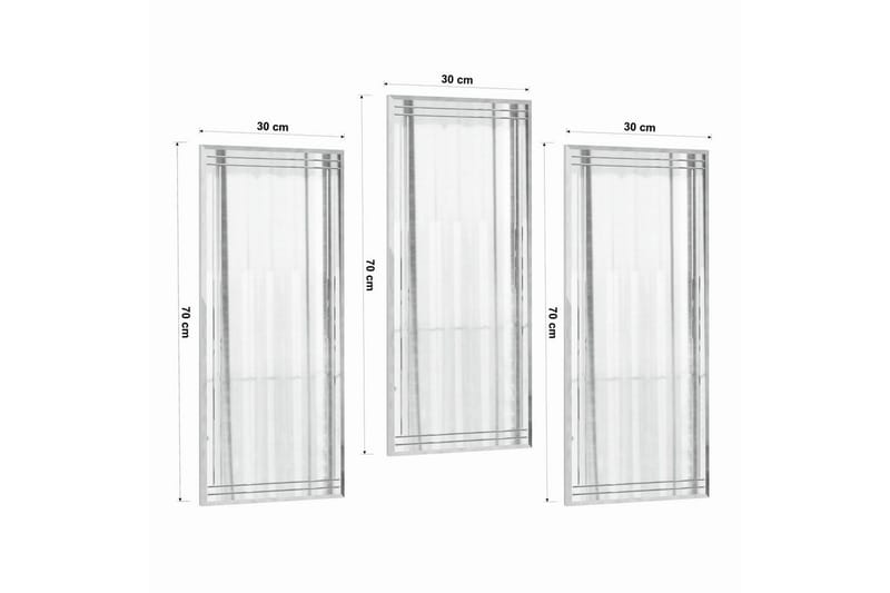 Koristeellinen peilisetti (3 osaa) Heba Buhem Läpinäkyvä - Norsunluunvalkoinen - Sisustustuotteet - Peili