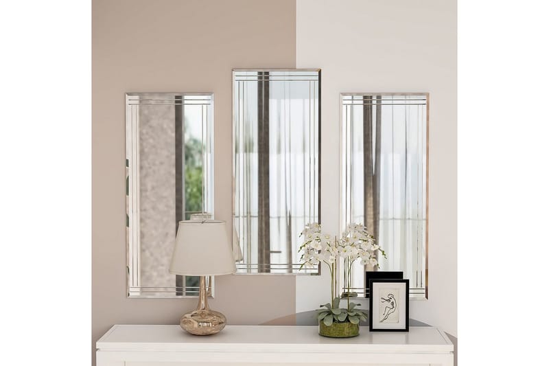 Koristeellinen peilisetti (3 osaa) Heba Buhem Läpinäkyvä - Norsunluunvalkoinen - Sisustustuotteet - Peili