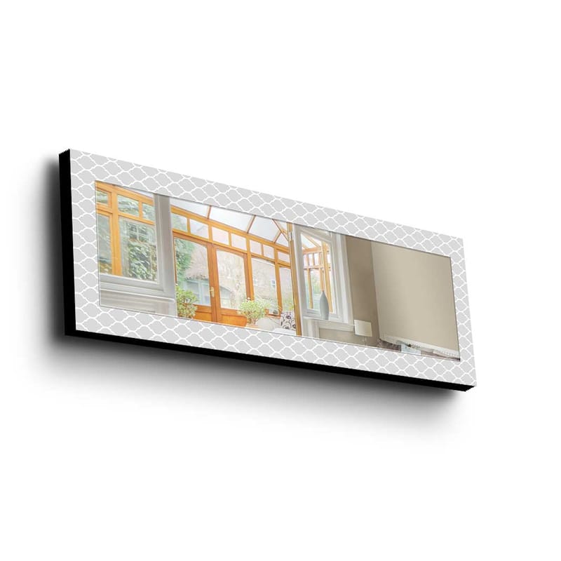Koristepeili 40x120 cm - Harmaa/Valkoinen - Sisustustuotteet - Peili