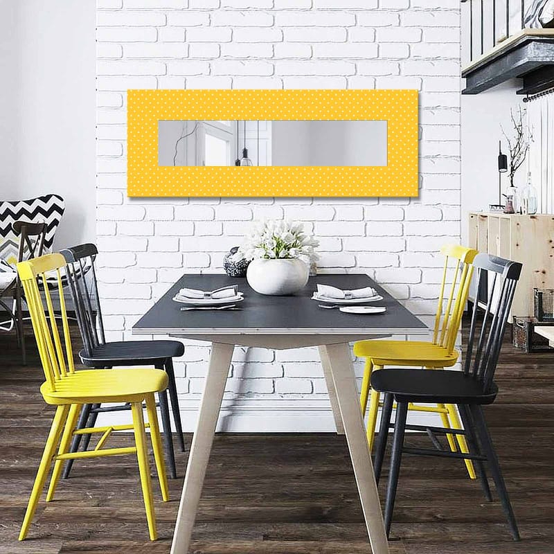 Koristepeili 40x120 cm - Keltainen - Sisustustuotteet - Peili