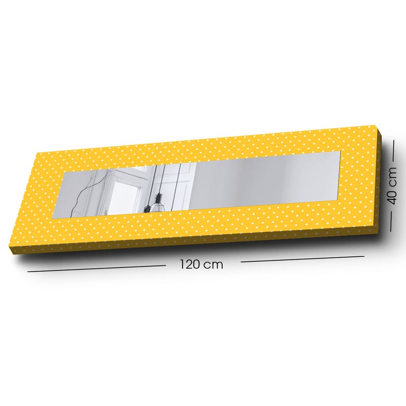 Koristepeili 40x120 cm - Keltainen - Sisustustuotteet - Peili