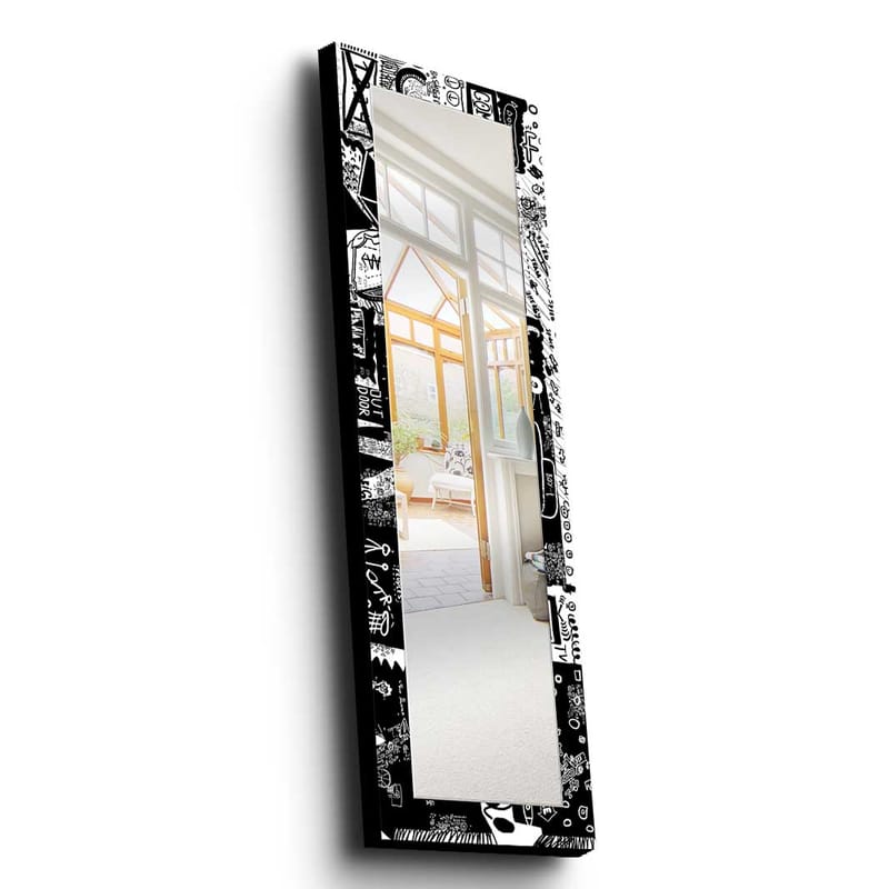 Koristepeili 40x120 cm - Monivärinen - Sisustustuotteet - Peili