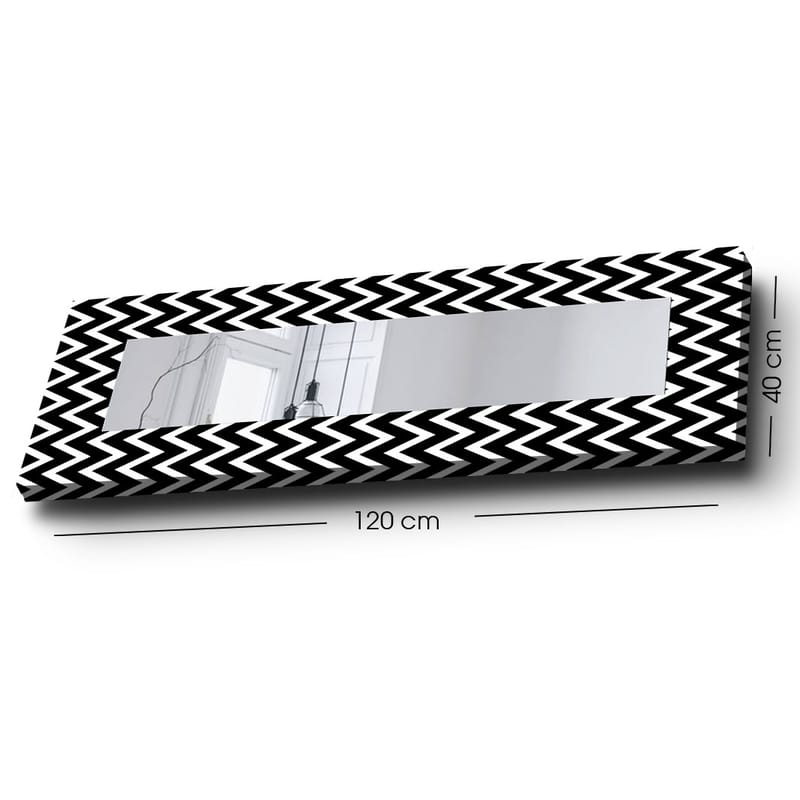 Koristepeili 40x120 cm - Monivärinen - Sisustustuotteet - Peili