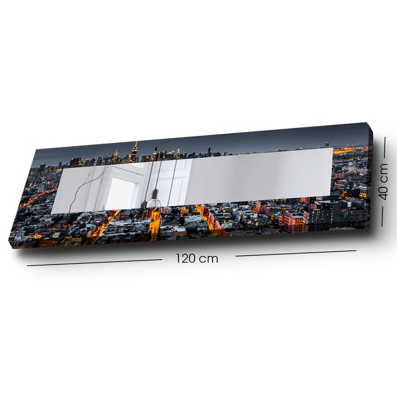 Koristepeili 40x120 cm - Monivärinen - Sisustustuotteet - Peili