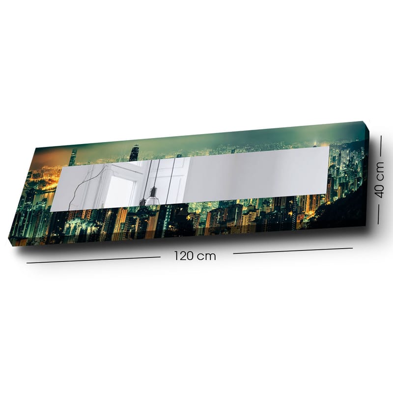 Koristepeili 40x120 cm - Monivärinen - Sisustustuotteet - Peili