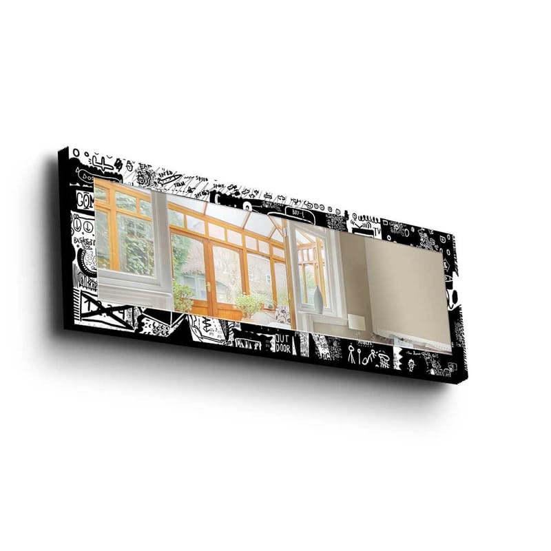 Koristepeili 40x120 cm - Monivärinen - Sisustustuotteet - Peili