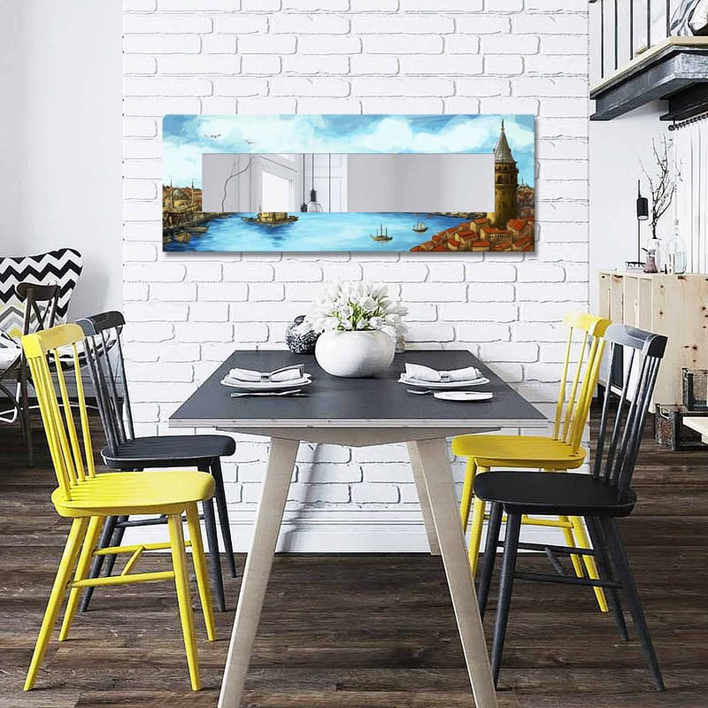 Koristepeili 40x120 cm - Monivärinen - Sisustustuotteet - Peili