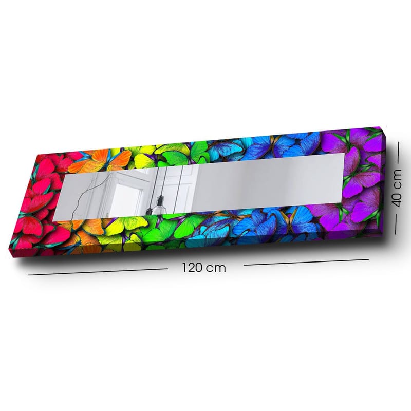 Koristepeili 40x120 cm - Monivärinen - Sisustustuotteet - Peili