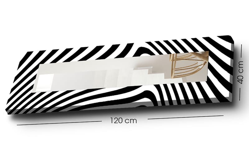 Koristepeili 40x120 cm - Monivärinen - Sisustustuotteet - Peili