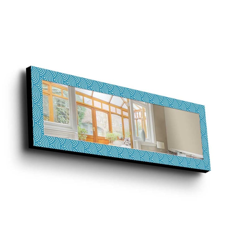 Koristepeili 40x120 cm - Sininen - Sisustustuotteet - Peili