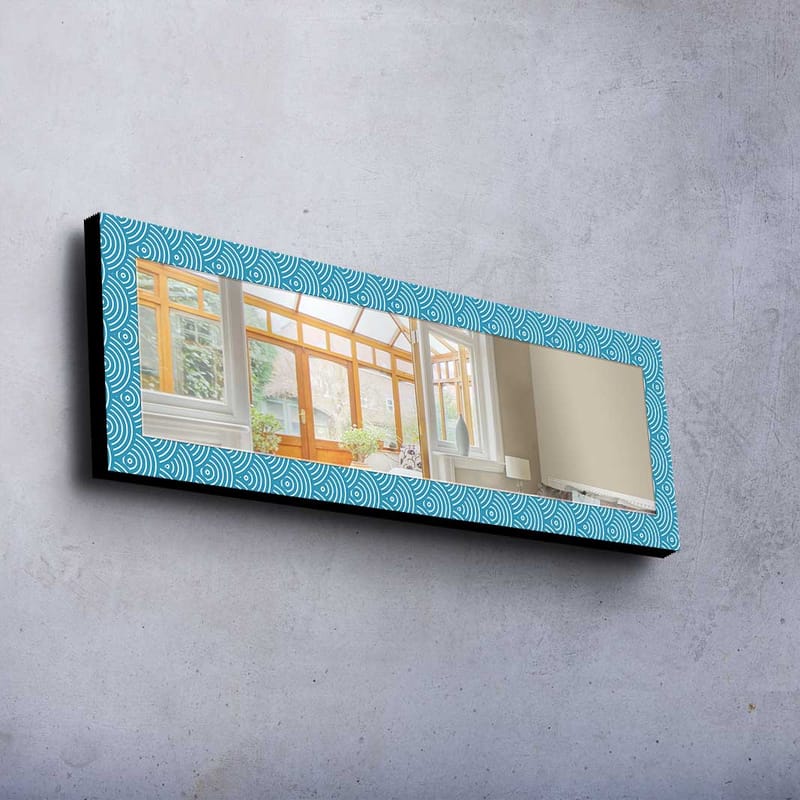 Koristepeili 40x120 cm - Sininen - Sisustustuotteet - Peili