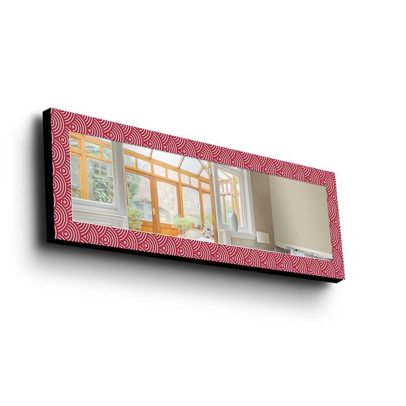 Koristepeili 40x120 cm - Punainen - Sisustustuotteet - Peili