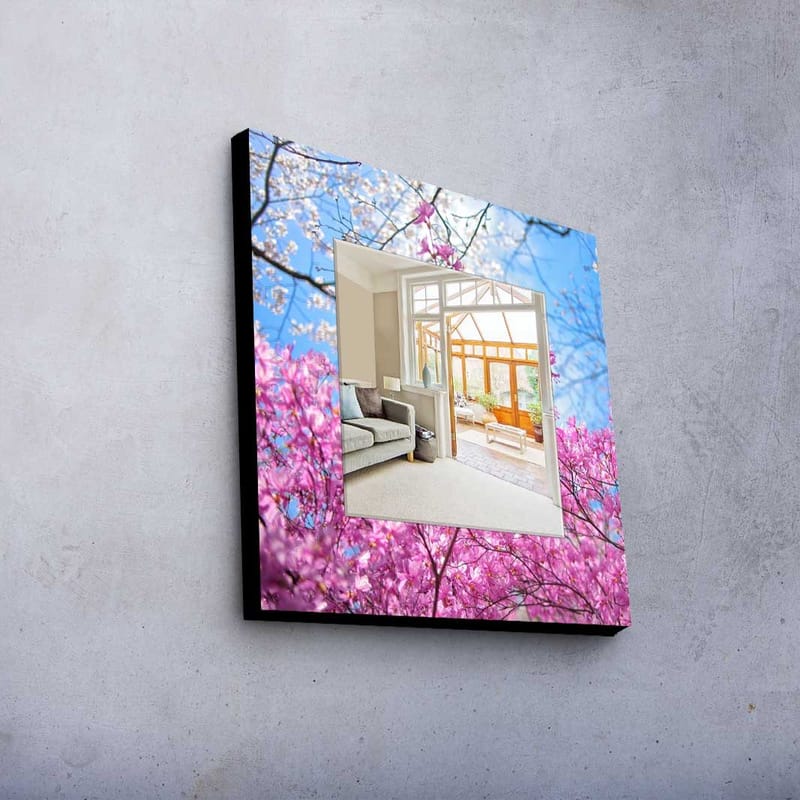 Koristepeili 50x50 cm - Monivärinen - Sisustustuotteet - Peili