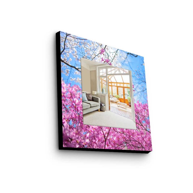 Koristepeili 50x50 cm - Monivärinen - Sisustustuotteet - Peili